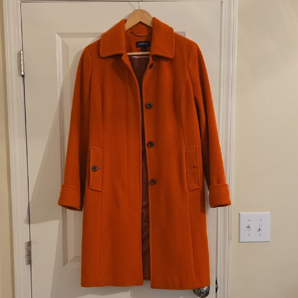 London Fog Vibrant Orange Coat